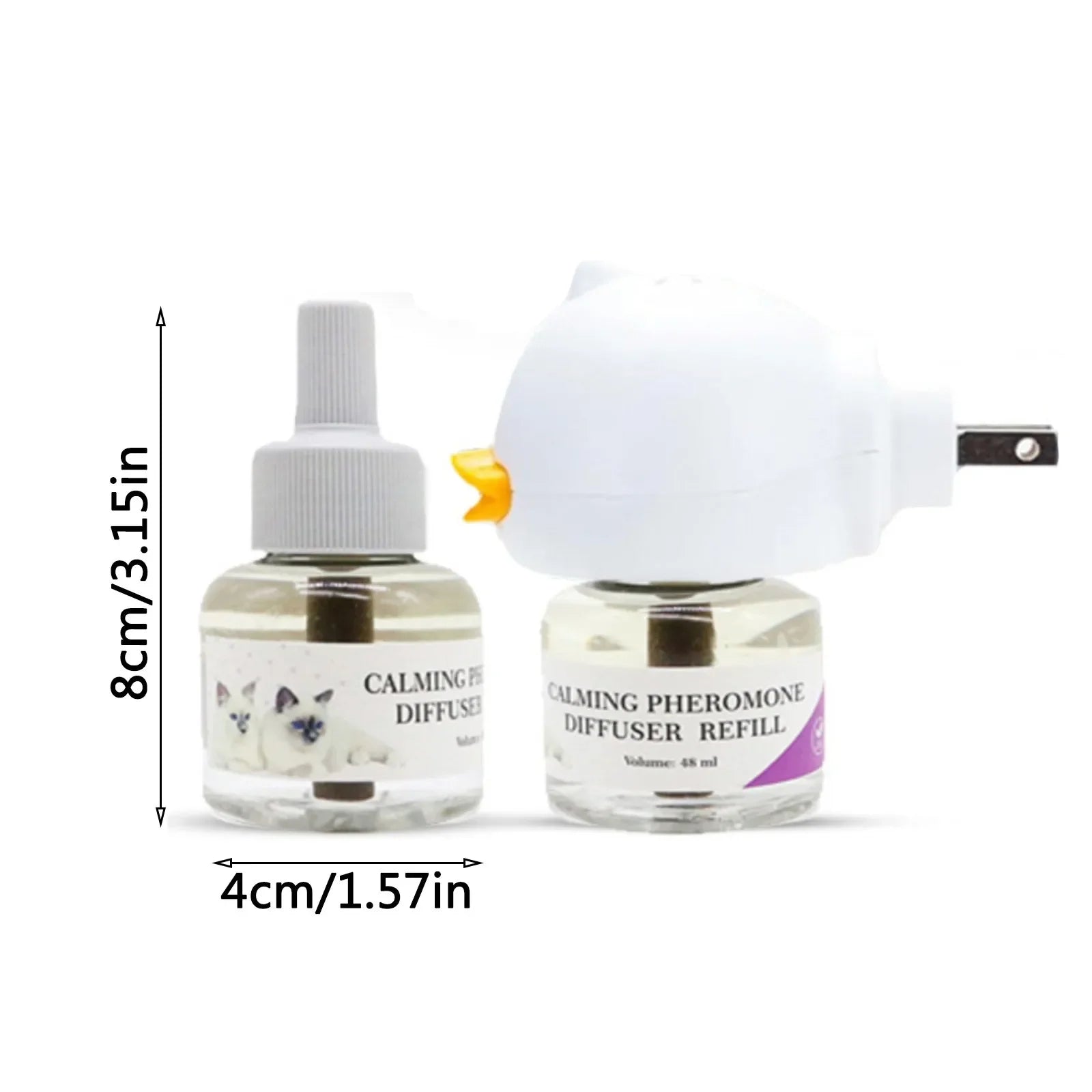 Kit Diffusore Feromoni per Gatti – 48ml + Diffusore Elettrico, Anti-Stress, Stabilizzatore Emotivo