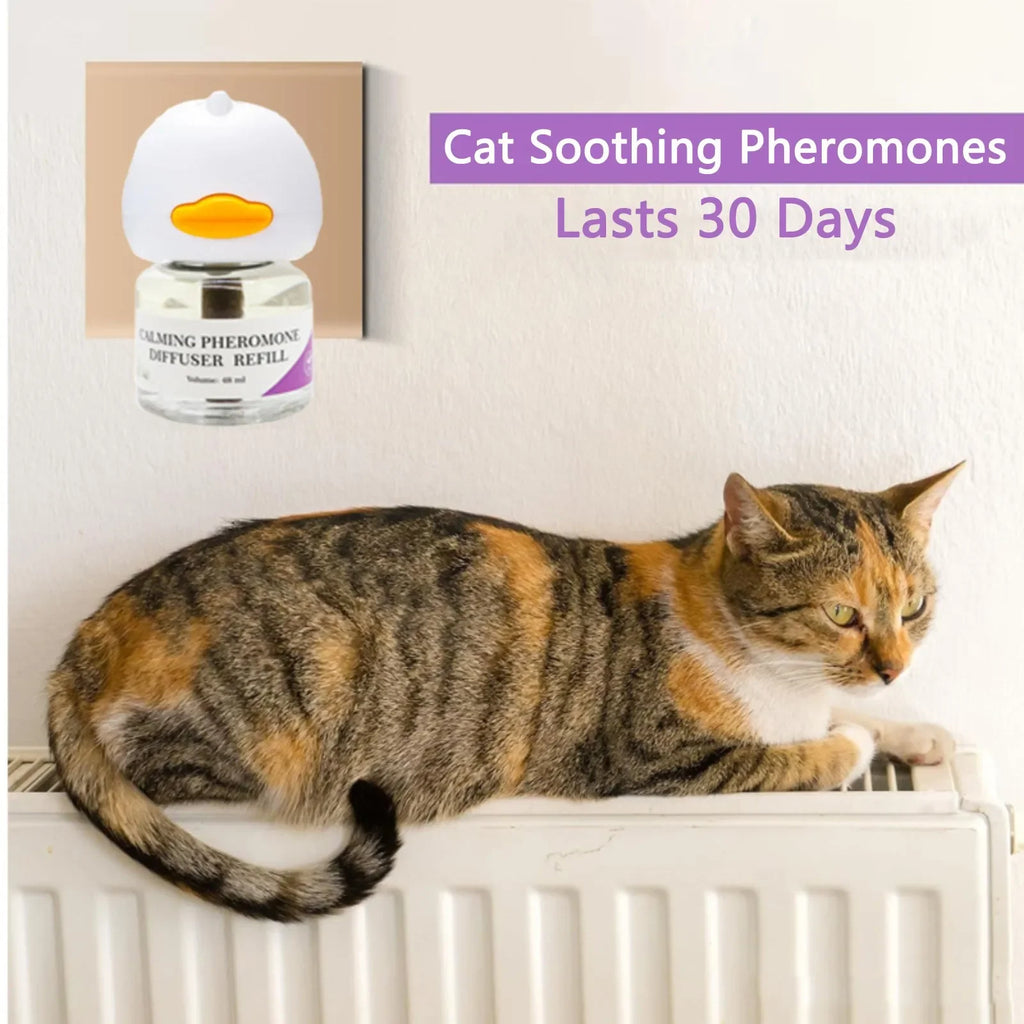 Kit Diffusore Feromoni per Gatti – 48ml + Diffusore Elettrico, Anti-Stress, Stabilizzatore Emotivo