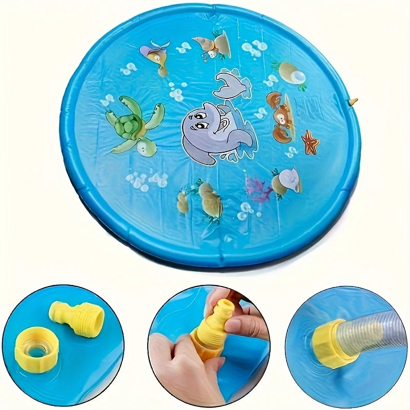 Vasca Bagno Outdoor per Cani con Funzione Spray Acqua – Antiscivolo, Rinfrescante, 2 Design