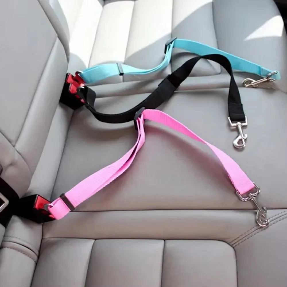 Cintura di Sicurezza Auto per Cani e Gatti – Regolabile, Gancio Acciaio, 10 Colori