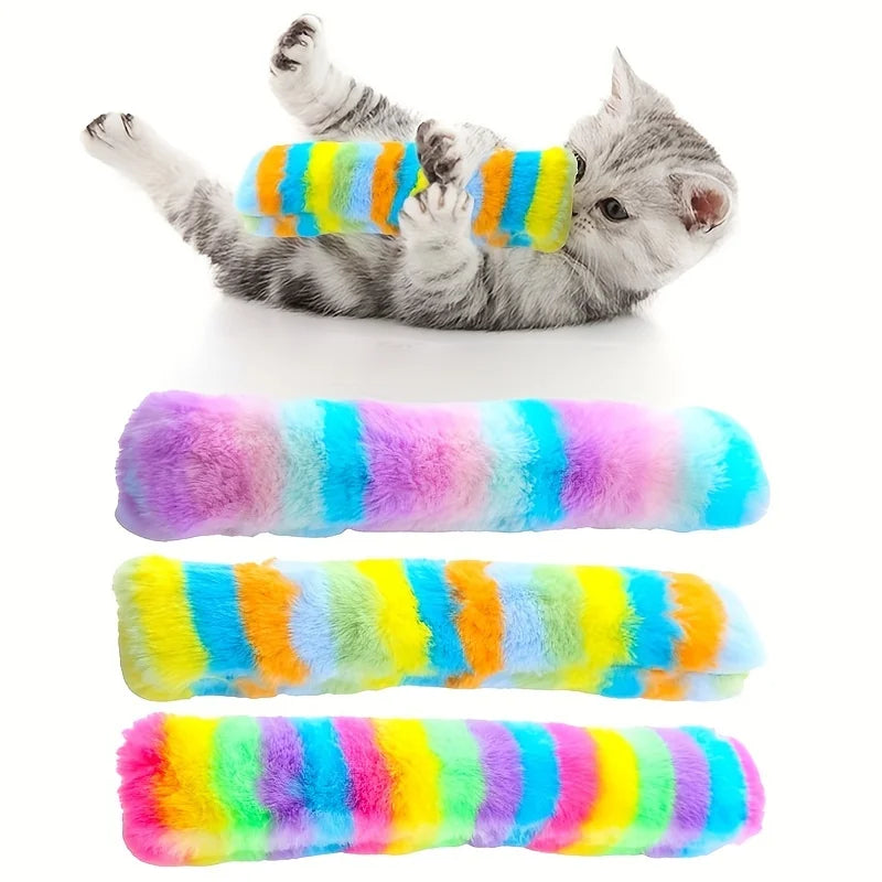 Cuscino Peluche Interattivo per Gatti – Catnip Naturale, Squeaky, Masticabile, 3 Colori