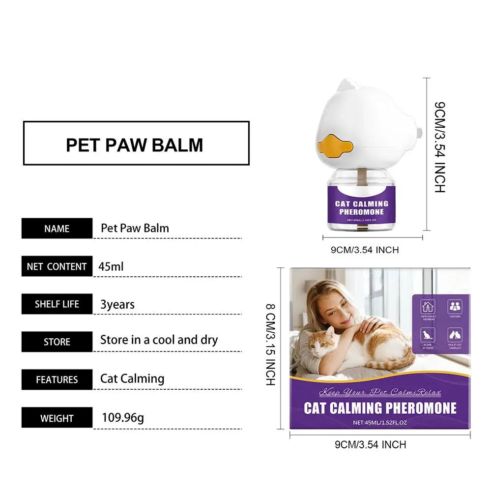 Diffusore Feromoni Plug-In per Gatti – 45ml, Anti-Ansia, Riduce Graffi, Glicerina e Menta