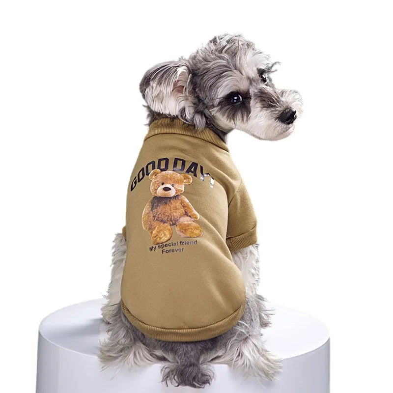 Felpa Invernale Pattern Orso per Cani e Gatti – Pullover Caldo in Pile, 4 Colori 6 Taglie