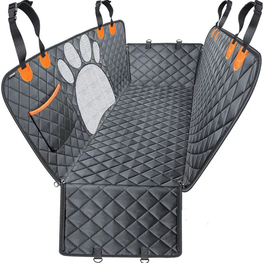 Coprisedile Auto Impermeabile per Cani – Amaca 100% Waterproof con Finestra Mesh e Cerniere Laterali