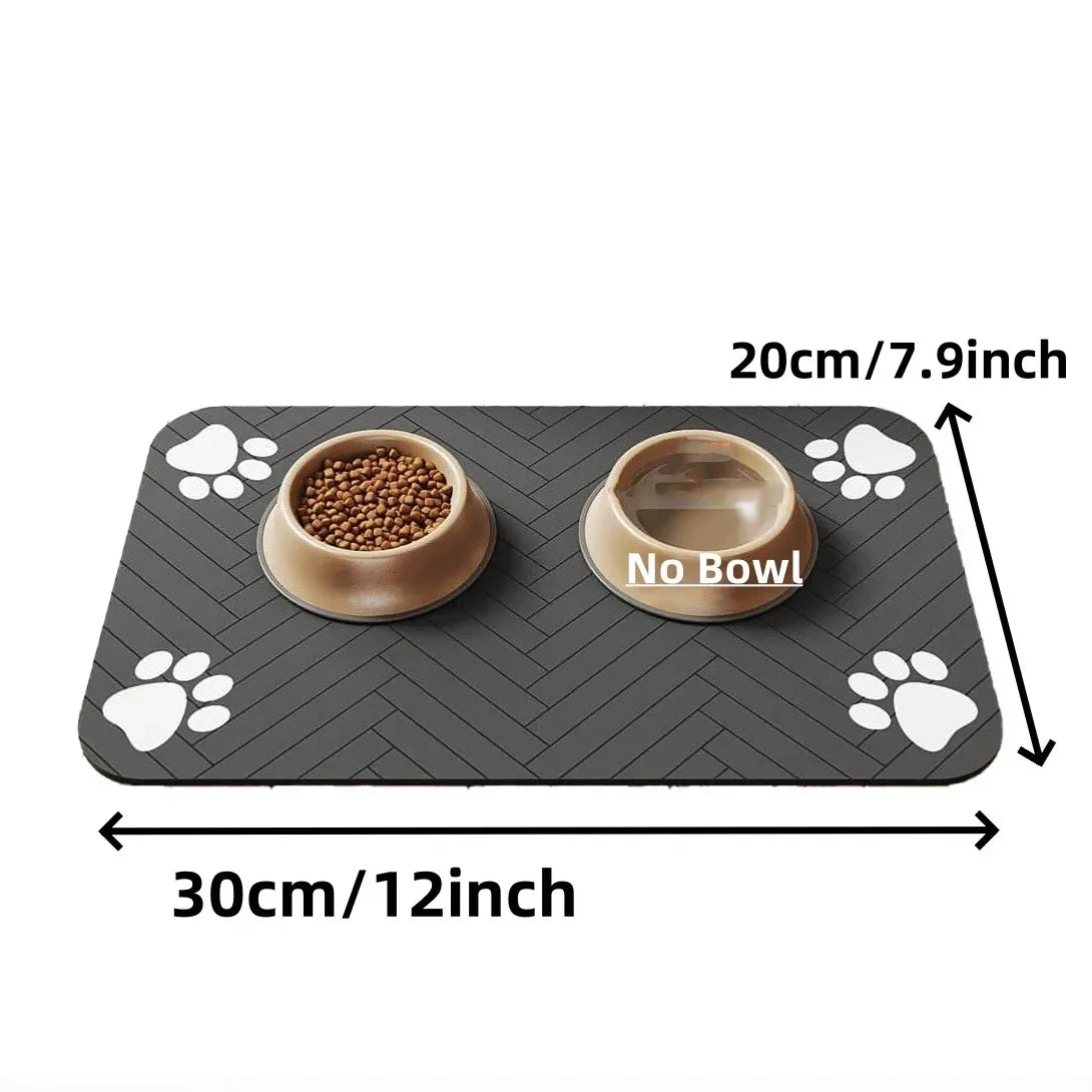 Tappetino Assorbente Antiscivolo per Ciotole Cane e Gatto