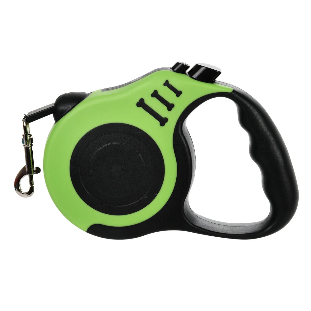 Guinzaglio Retrattile in Nylon per Cani Piccoli e Gatti – 3m o 5m, 14 Colori, Blocco Automatico