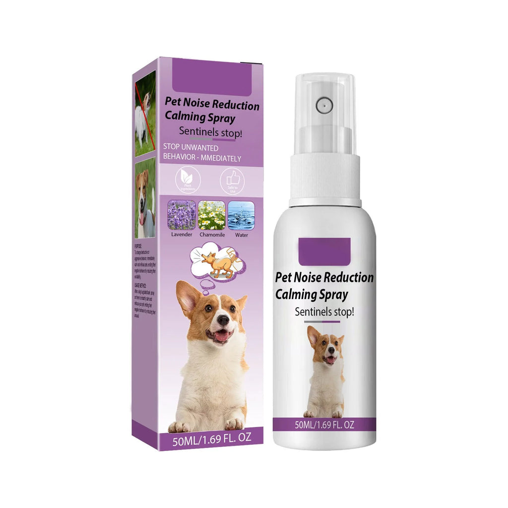 Spray Calmante Anti-Abbaio per Cani – 50ml, Camomilla e Lavanda, Riduce Comportamenti Negativi