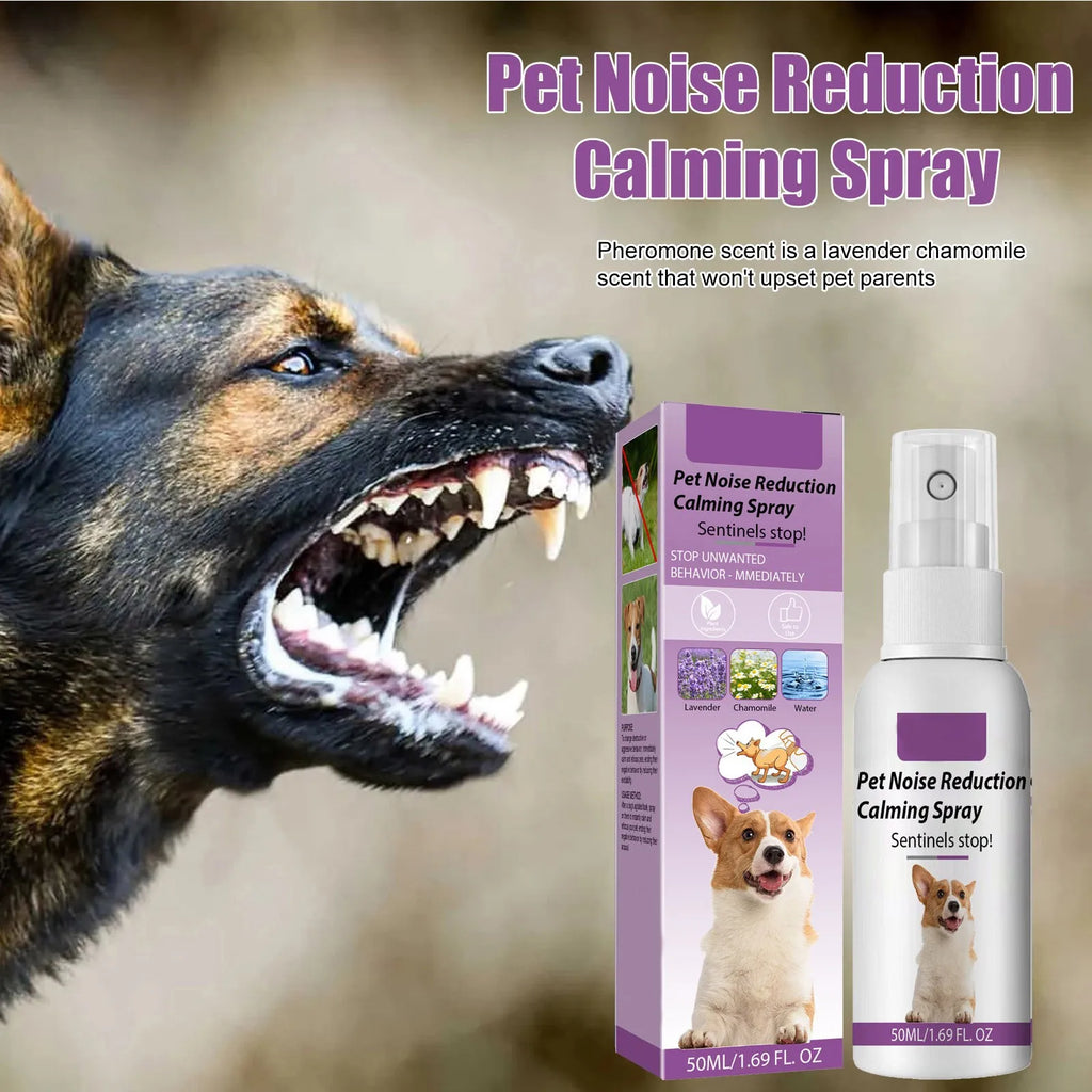 Spray Calmante Anti-Abbaio per Cani – 50ml, Camomilla e Lavanda, Riduce Comportamenti Negativi