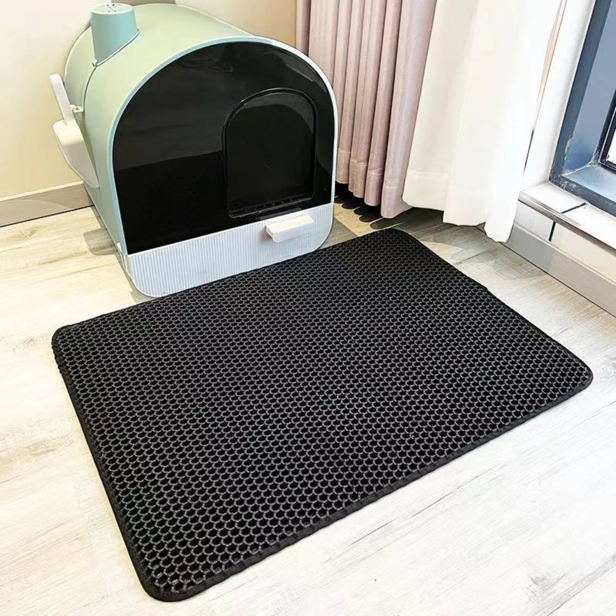 Tappetino per Lettiera Gatto Extra Large – Impermeabile, Antiscivolo, Doppio Strato, 5 Misure
