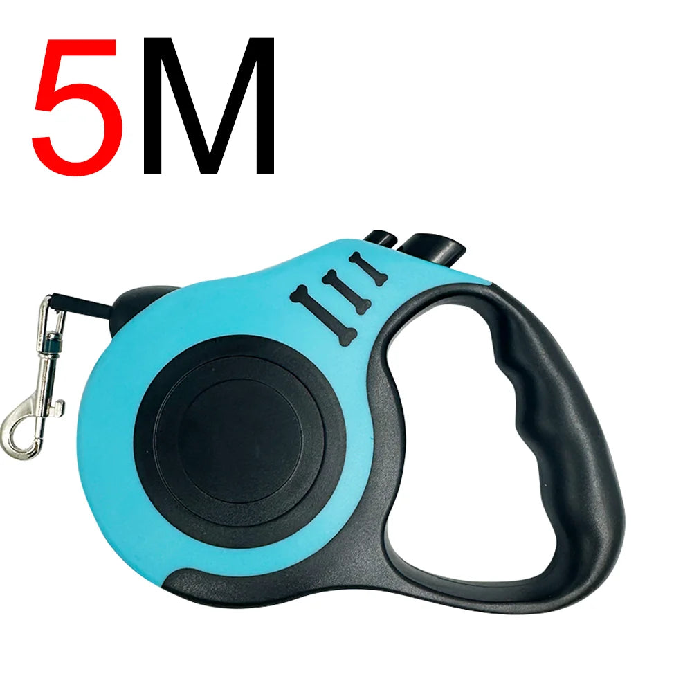 Guinzaglio Retrattile in Nylon per Cani Piccoli e Gatti – 3m o 5m, 14 Colori, Blocco Automatico