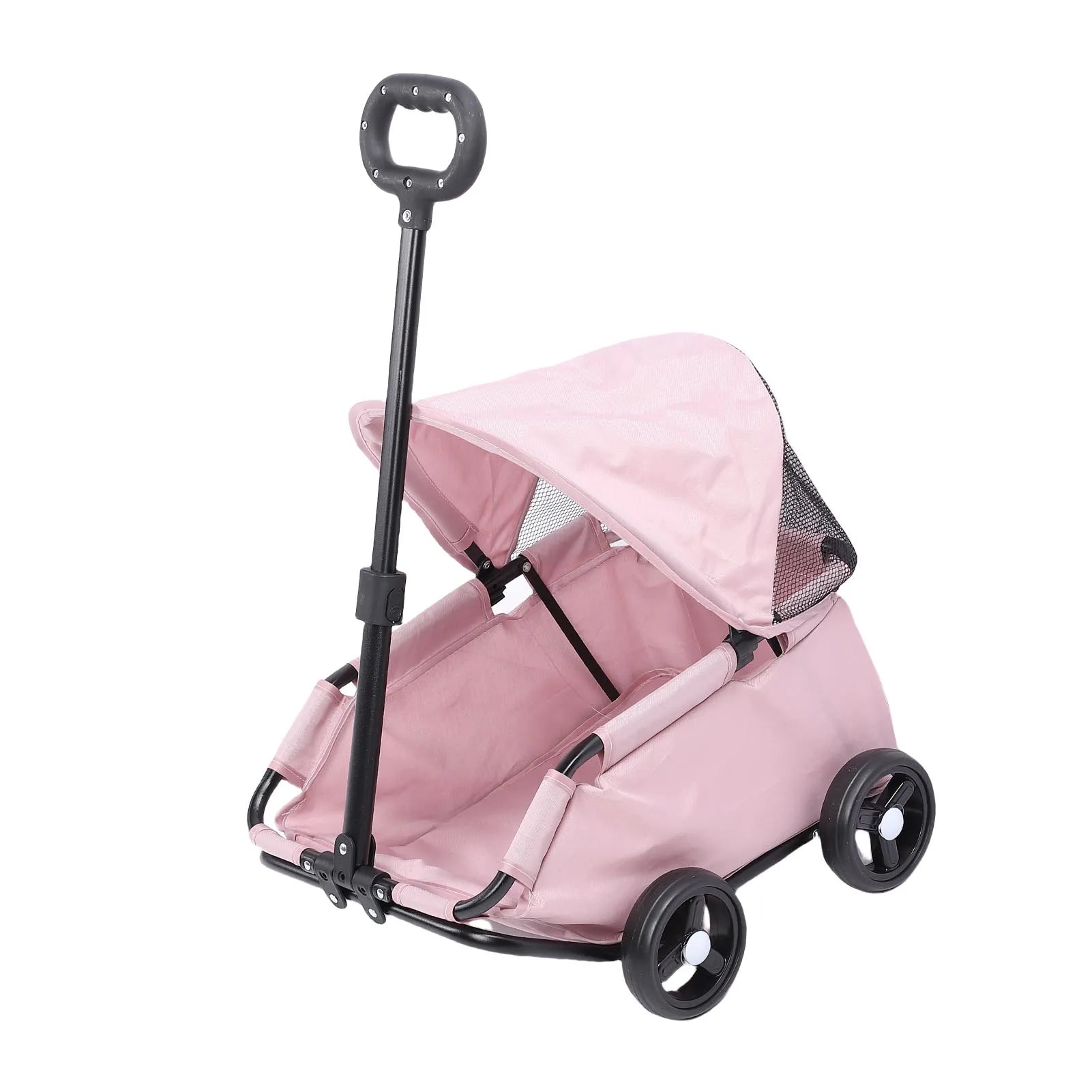 Multifunctional Pet Stroller with Canopy 4 Wheels Foldable Pet Strolling Cart for Small Dogs Cats Lightweight Easy Assembly