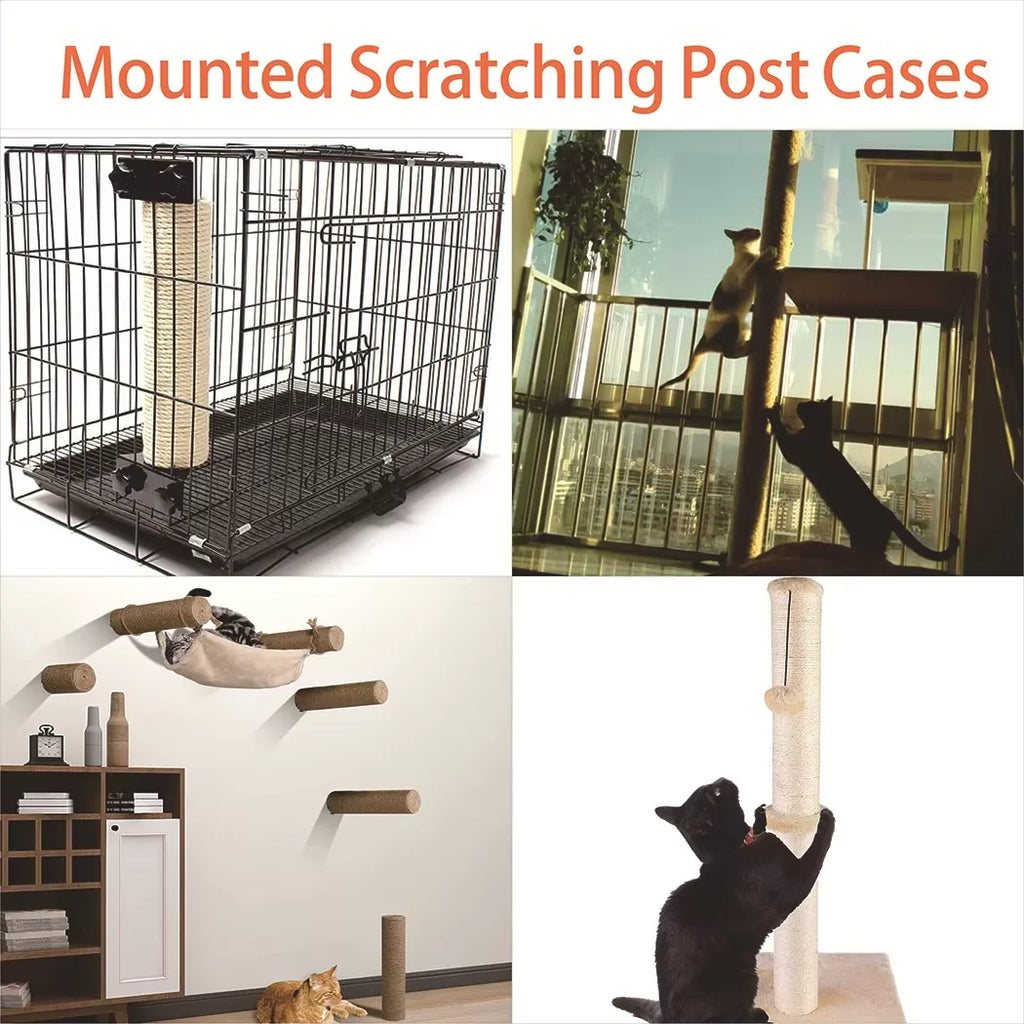 Palo Sisal di Ricambio per Cat Tree e Tiragraffi Gatto – DIY, 5 Misure, Sisal Naturale