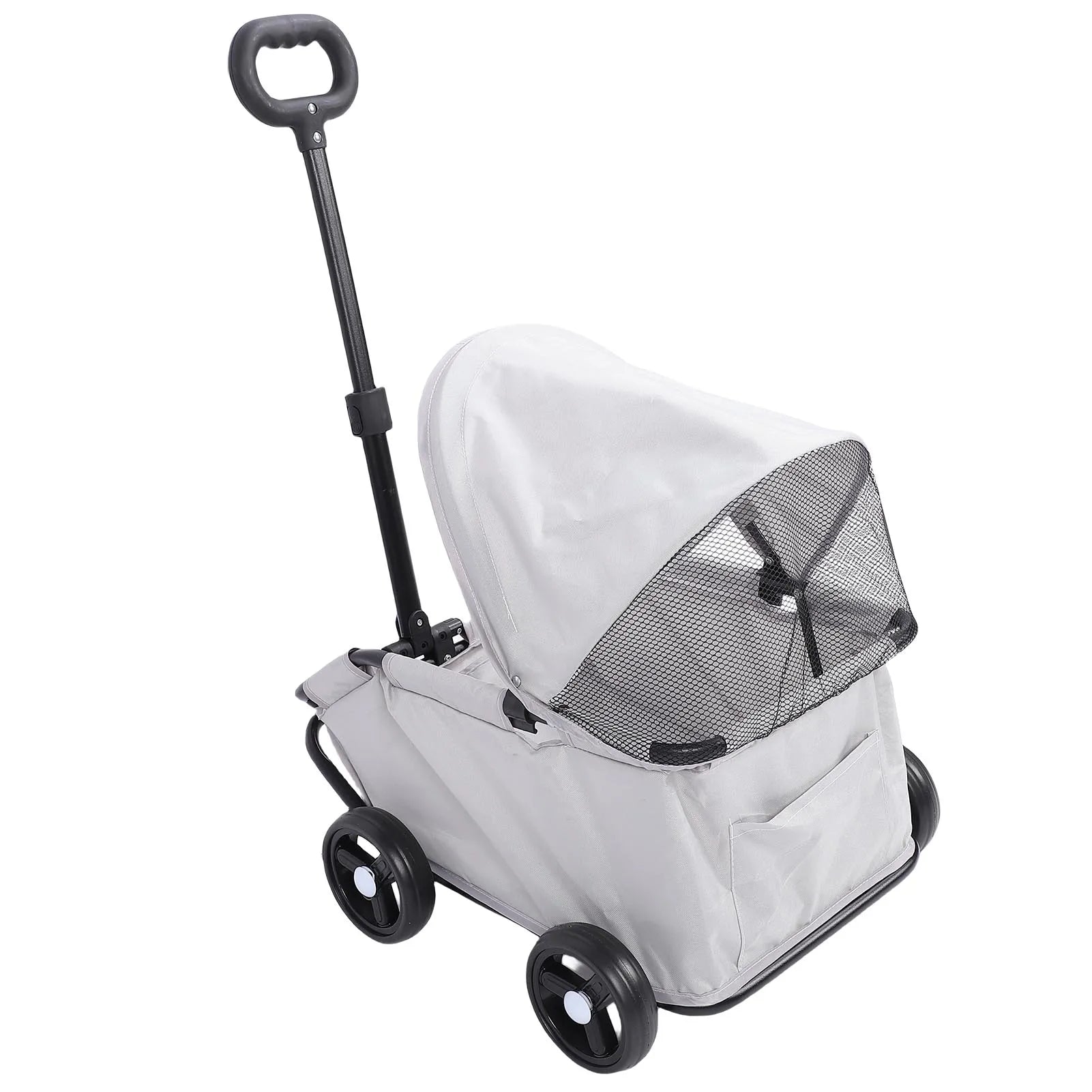 Multifunctional Pet Stroller with Canopy 4 Wheels Foldable Pet Strolling Cart for Small Dogs Cats Lightweight Easy Assembly