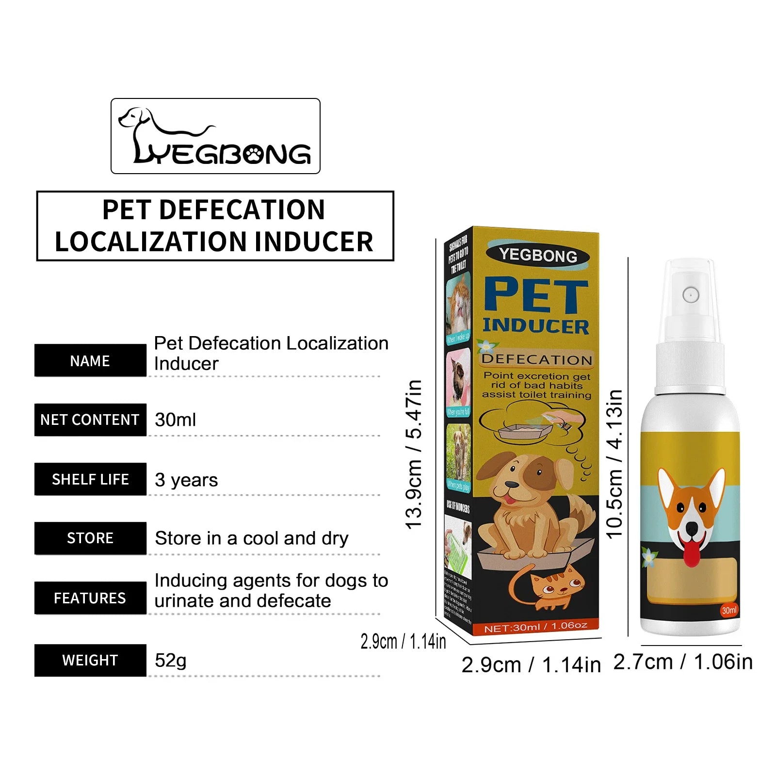 Spray Induttore Toilette per Cani e Gatti – 30ml, Addestramento Pipì e Cacca, Sicuro e Naturale