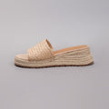 Hemp Rope Wedge Platform Sandals Woven Straw Thong Straps /Sandali con zeppa in corda di canapa e infradito in paglia intrecciata - FRAMOShopcalzature donna FRAMOShopApricot35CJYD293846401AZ