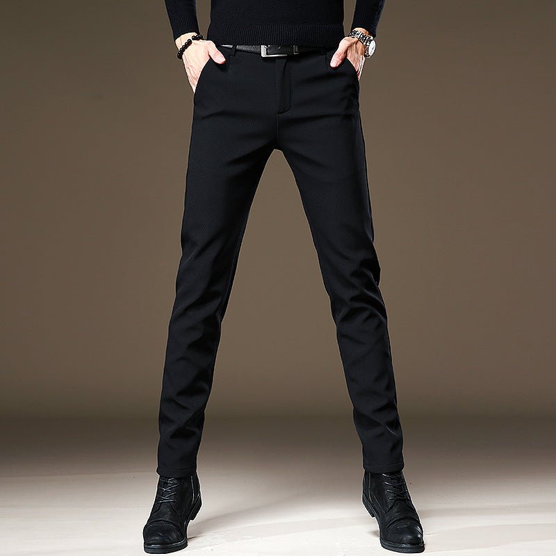 High-end Wrinkle-free Dress Pants Mens Business Slim-fit Tapered-leg Style / Pantaloni eleganti da uomo di alta gamma, antipiega, vestibilità slim, gamba affusolata - FRAMOShopabbigliamento uomo FRAMOShopBlack28CJXX295399101AZ