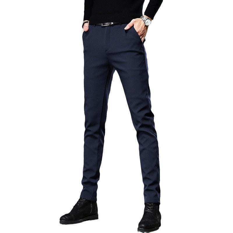 High-end Wrinkle-free Dress Pants Mens Business Slim-fit Tapered-leg Style / Pantaloni eleganti da uomo di alta gamma, antipiega, vestibilità slim, gamba affusolata - FRAMOShopabbigliamento uomo FRAMOShopBlue28CJXX295399110JQ