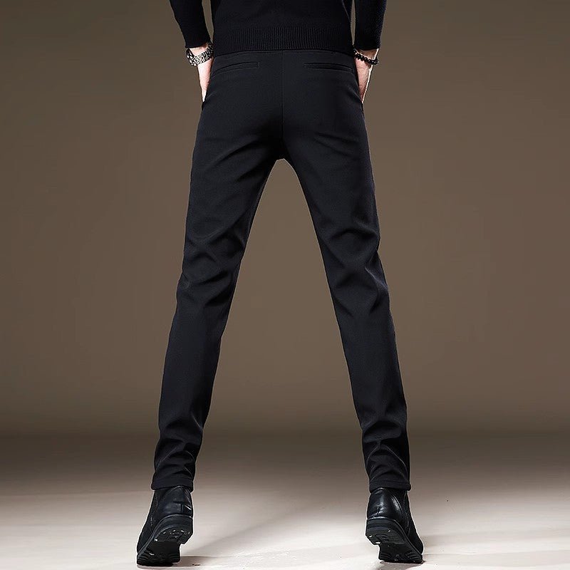 High-end Wrinkle-free Dress Pants Mens Business Slim-fit Tapered-leg Style / Pantaloni eleganti da uomo di alta gamma, antipiega, vestibilità slim, gamba affusolata - FRAMOShopabbigliamento uomo FRAMOShopBlack28CJXX295399101AZ