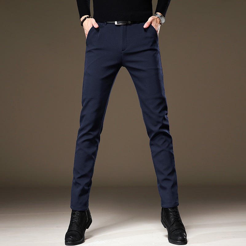 High-end Wrinkle-free Dress Pants Mens Business Slim-fit Tapered-leg Style / Pantaloni eleganti da uomo di alta gamma, antipiega, vestibilità slim, gamba affusolata - FRAMOShopabbigliamento uomo FRAMOShopBlue28CJXX295399110JQ