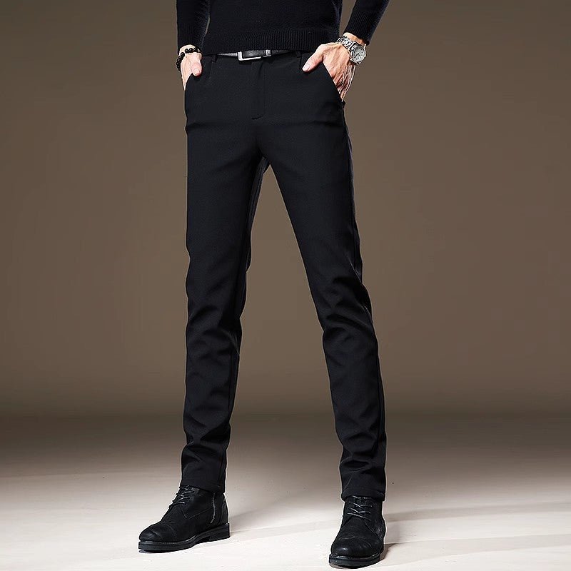 High-end Wrinkle-free Dress Pants Mens Business Slim-fit Tapered-leg Style / Pantaloni eleganti da uomo di alta gamma, antipiega, vestibilità slim, gamba affusolata - FRAMOShopabbigliamento uomo FRAMOShopBlack28CJXX295399101AZ