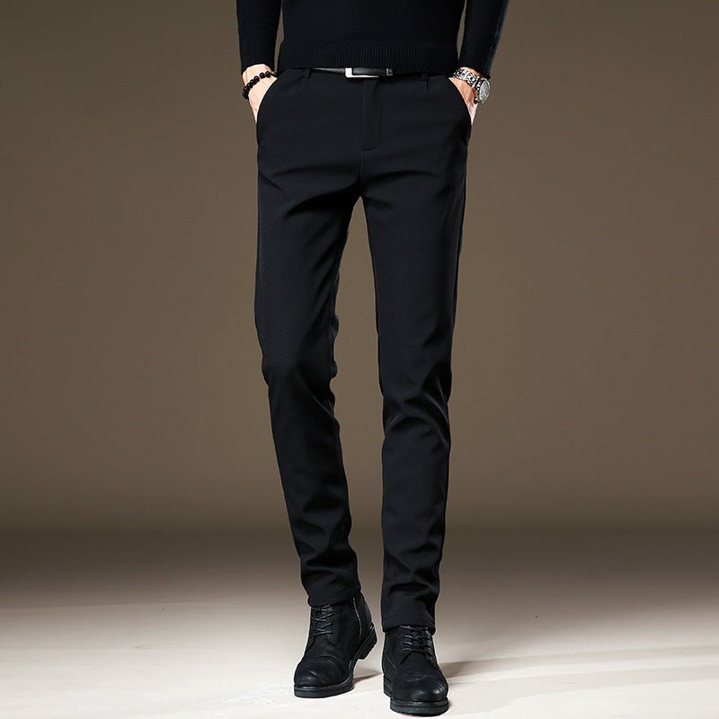 High-end Wrinkle-free Dress Pants Mens Business Slim-fit Tapered-leg Style / Pantaloni eleganti da uomo di alta gamma, antipiega, vestibilità slim, gamba affusolata - FRAMOShopabbigliamento uomo FRAMOShopBlue28CJXX295399110JQ