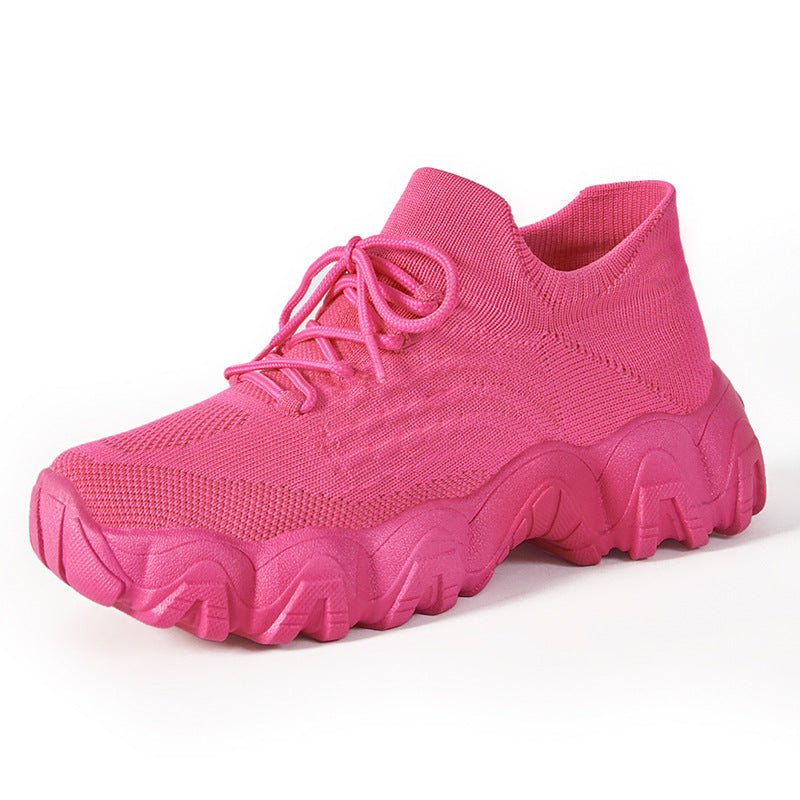 Lace-up Fly-knit Socks Shoes Fashion Trendy Sneakers / Scarpe da ginnastica alla moda con lacci e lavorazione Flyknit. - FRAMOShopcalzature donna FRAMOShopRose Red36CJYD244140313MN