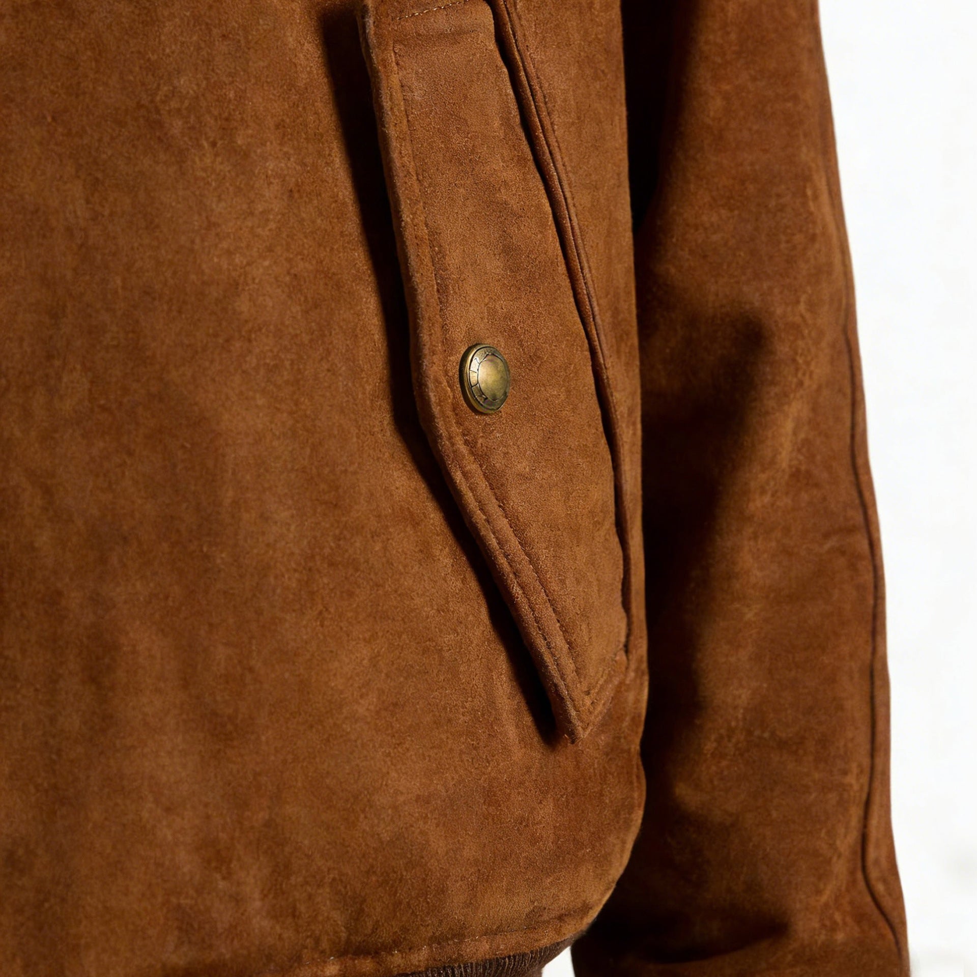 Mens American-style Leather Jacket With A Stand-up Collar / Giacca da uomo in pelle stile americano con collo alto - FRAMOShopabbigliamento uomo FRAMOShopBrown Ribbed Collar2XLCJXZ297033404DW