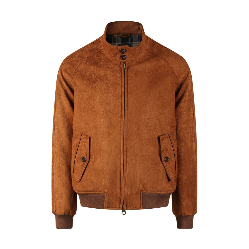 Mens American-style Leather Jacket With A Stand-up Collar / Giacca da uomo in pelle stile americano con collo alto - FRAMOShopabbigliamento uomo FRAMOShopBrown Ribbed Collar2XLCJXZ297033404DW