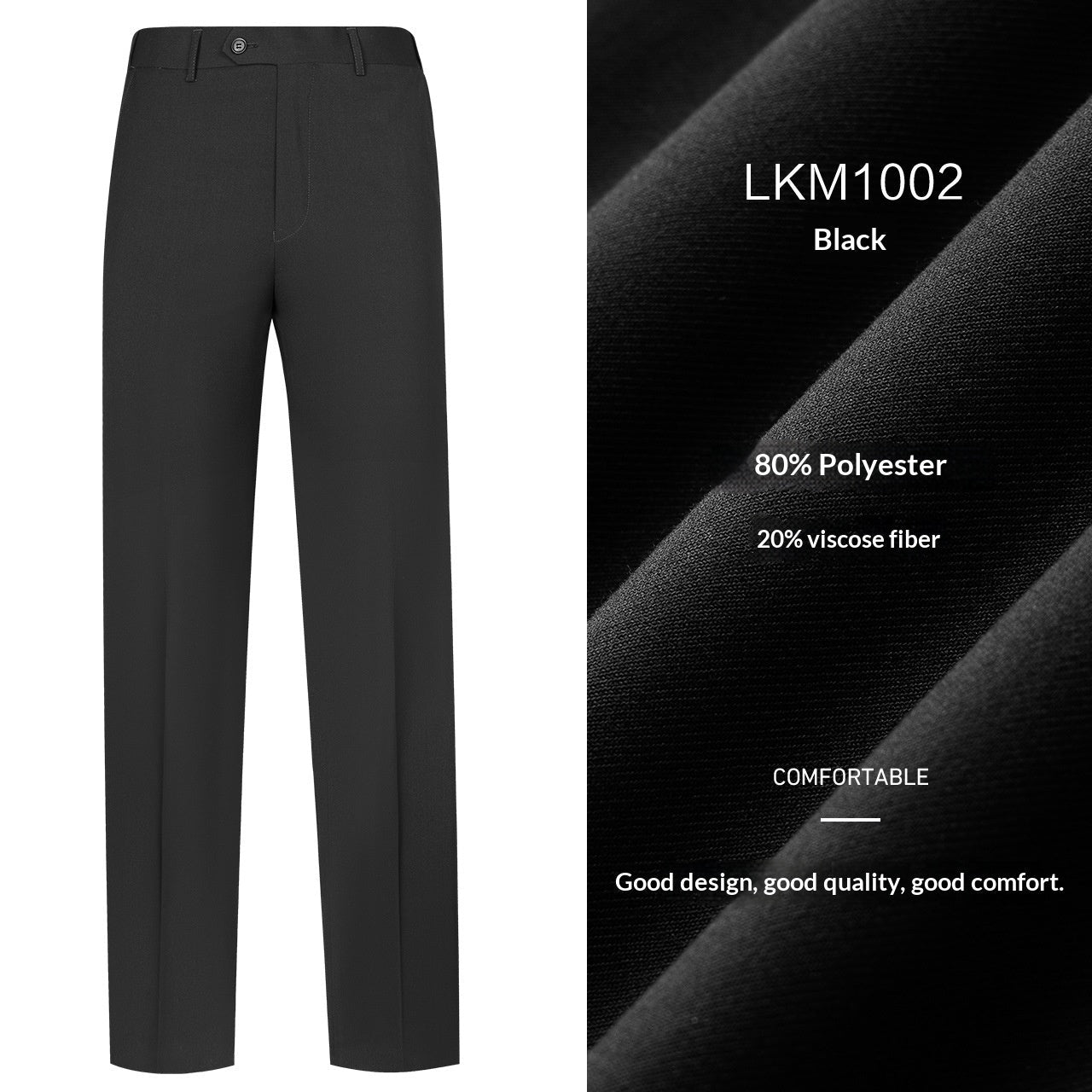 Mens Drapey Dress Pants Business-Casual Formal Wear / Pantaloni eleganti da uomo con drappeggio, adatti per occasioni formali, business e casual - FRAMOShopabbigliamento uomo FRAMOShopBlack28CJYD296026523WD