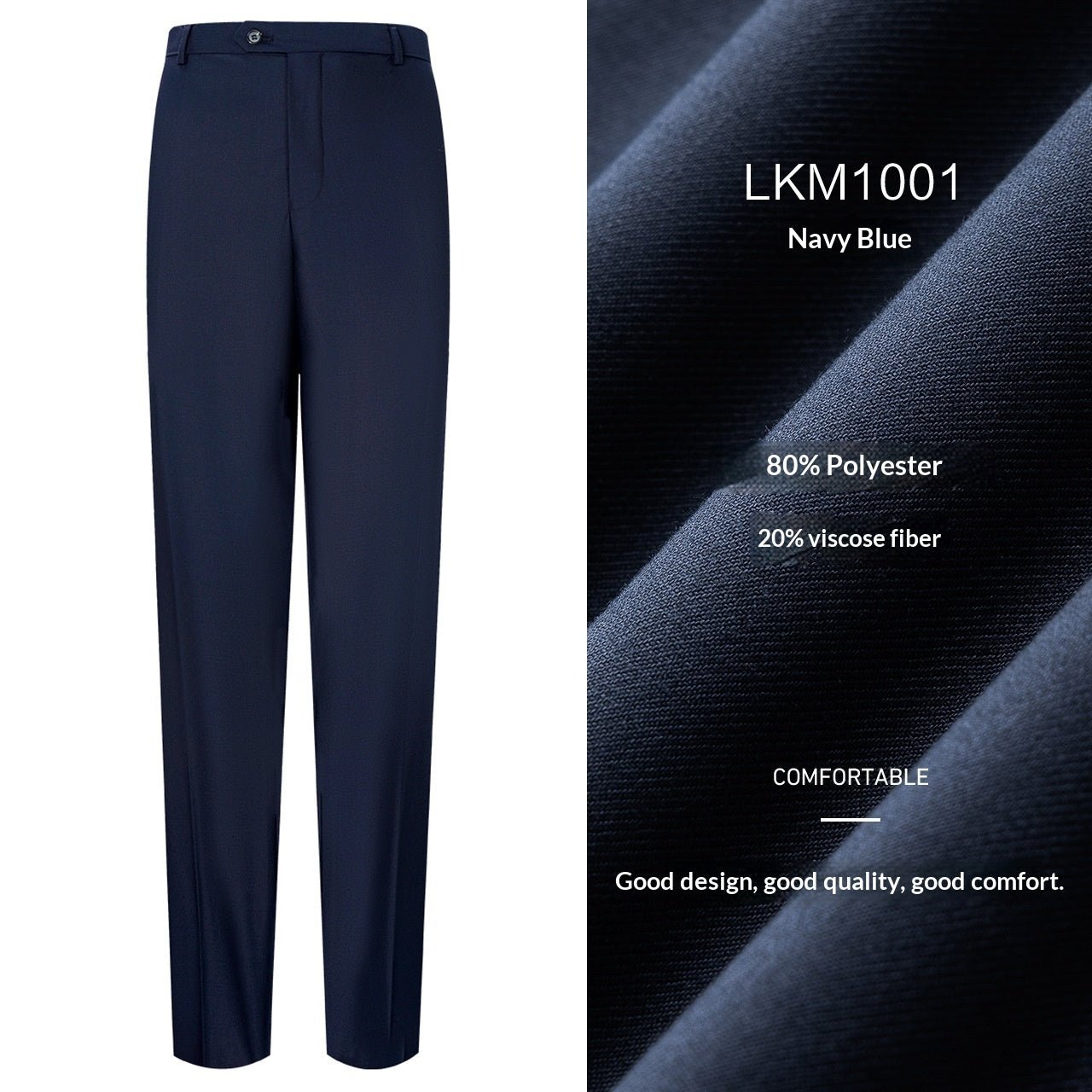 Mens Drapey Dress Pants Business-Casual Formal Wear / Pantaloni eleganti da uomo con drappeggio, adatti per occasioni formali, business e casual - FRAMOShopabbigliamento uomo FRAMOShopDark Blue28CJYD296026501AZ