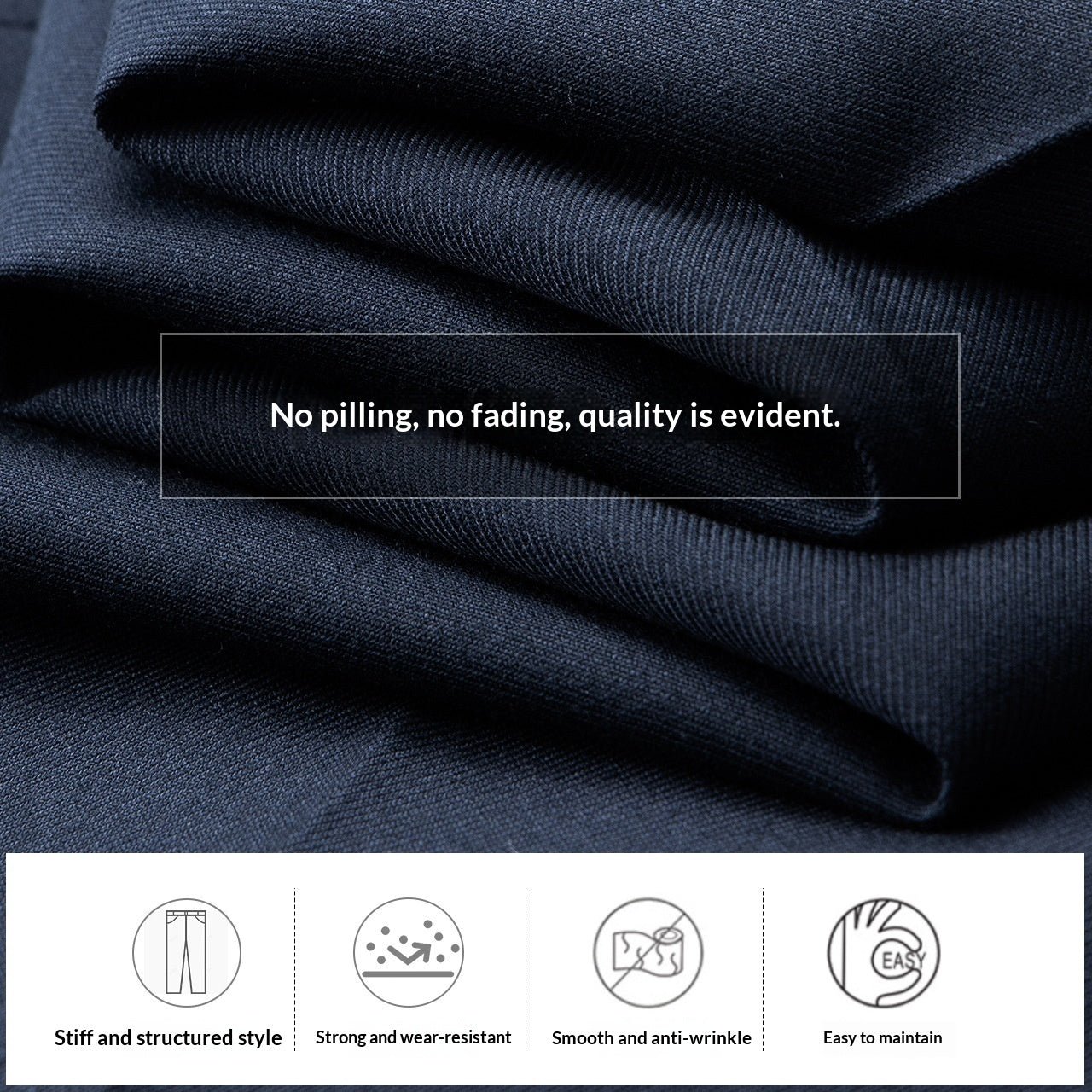 Mens Drapey Dress Pants Business-Casual Formal Wear / Pantaloni eleganti da uomo con drappeggio, adatti per occasioni formali, business e casual - FRAMOShopabbigliamento uomo FRAMOShopDark Blue28CJYD296026501AZ