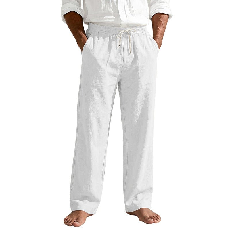 Mens Linen Casual Straight-Leg Trousers / Pantaloni casual da uomo in lino a gamba dritta - FRAMOShopabbigliamento uomo FRAMOShopArmy Green2XLCJXX294921429CX