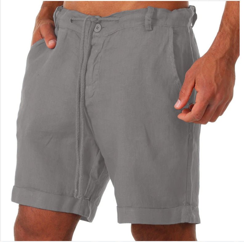 Mens Sports Running Fitness Shorts Solid-Color Casual Pants With Drawstring / Pantaloncini sportivi da uomo per corsa e fitness, tinta unita, casual, con coulisse - FRAMOShopabbigliamento uomo FRAMOShopGray2XLCJYD295229519SH