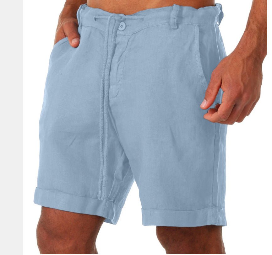 Mens Sports Running Fitness Shorts Solid-Color Casual Pants With Drawstring / Pantaloncini sportivi da uomo per corsa e fitness, tinta unita, casual, con coulisse - FRAMOShopabbigliamento uomo FRAMOShopLight Blue2XLCJYD295229526ZA