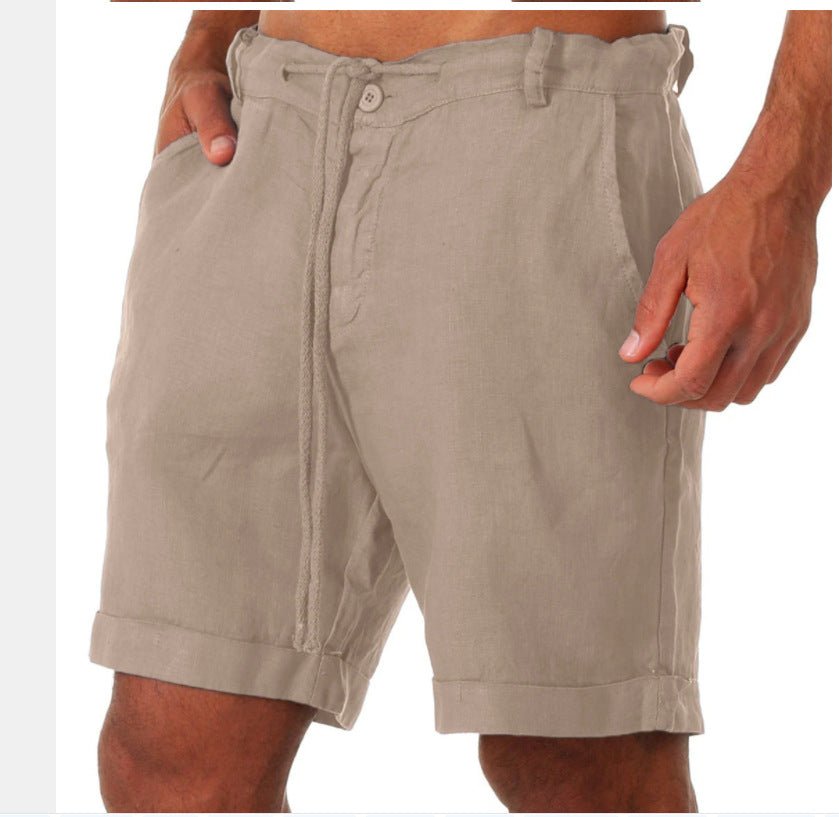 Mens Sports Running Fitness Shorts Solid-Color Casual Pants With Drawstring / Pantaloncini sportivi da uomo per corsa e fitness, tinta unita, casual, con coulisse - FRAMOShopabbigliamento uomo FRAMOShopKhaki2XLCJYD295229512LO