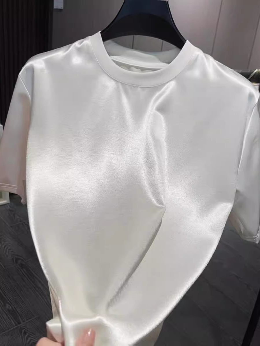 New Round-neck Mens Short-sleeve Casual Fashion Top / Nuova maglia da uomo a maniche corte con scollo rotondo, casual e alla moda - FRAMOShopabbigliamento uomo FRAMOShopWhite2XLCJYH295533708HS