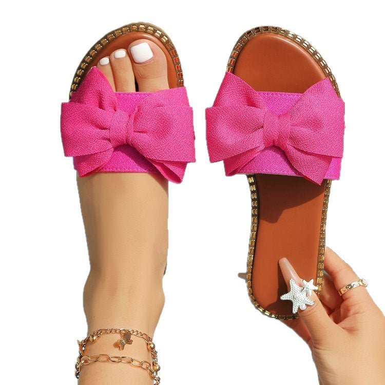 Plus-size Bow-tie Slippers Womens Colorful / Pantofole con papillon taglie forti da donna colorate - FRAMOShopcalzature donna FRAMOShopBlack36CJNS297635101AZ