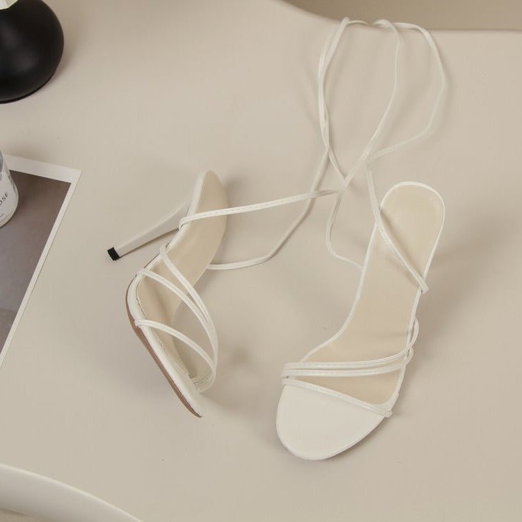 Sexy Round Toe Strap Stiletto Heel High Heels / Sandali con tacco a spillo e cinturino sulla punta, sexy e provocanti. - FRAMOShopcalzature donna FRAMOShopBeige35CJYD243993009IR
