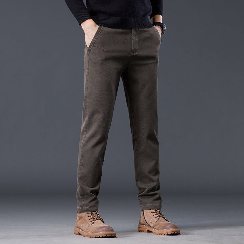 Spring And Autumn Loose-fitting Straight-leg Slim-fit Casual Trousers / Pantaloni casual slim fit a gamba dritta, vestibilità ampia, per primavera e autunno - FRAMOShopabbigliamento uomo FRAMOShopBrown28CJXX295107419SH