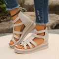 Summer Rhinestone Sandals With Back Zipper Women's Platform Shoes - FRAMOShopcalzature donna FRAMOShopBeige36CJYD207423409IR
