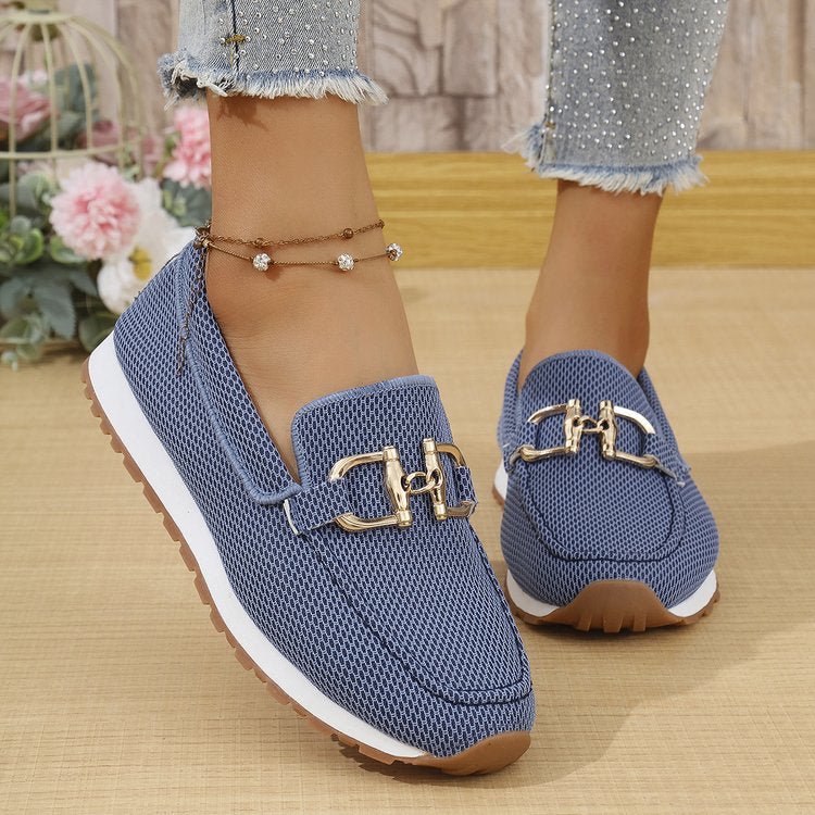 Women's All-match Casual Solid Color Flat Simple Sneaker / Sneakers basse semplici da donna, versatili e casual, in tinta unita. - FRAMOShopcalzature donna FRAMOShopBlue36CJYD243594417QJ