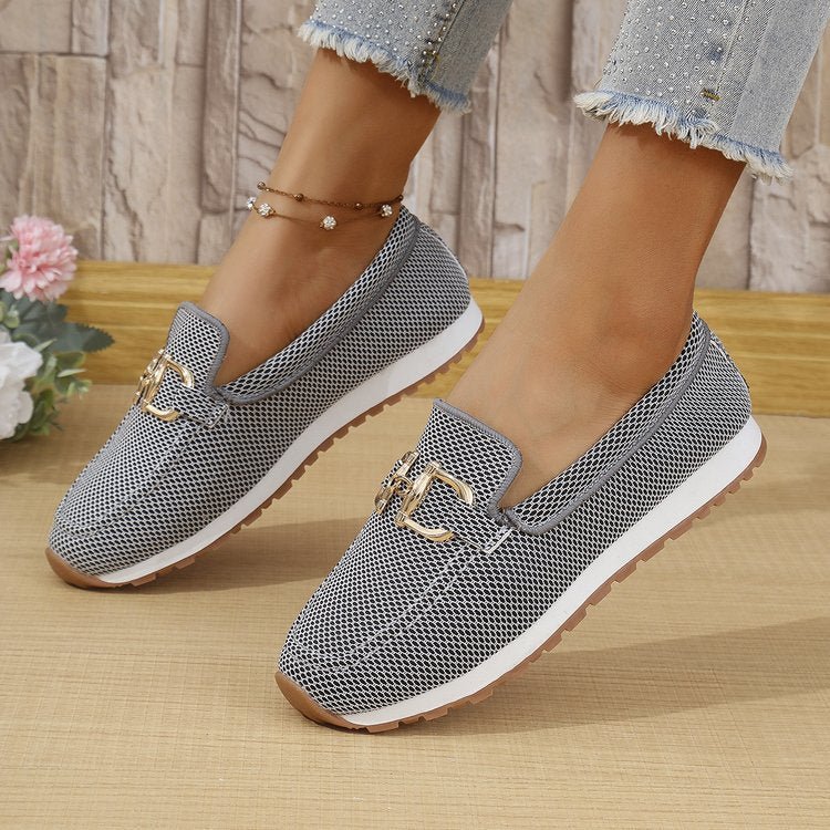 Women's All-match Casual Solid Color Flat Simple Sneaker / Sneakers basse semplici da donna, versatili e casual, in tinta unita. - FRAMOShopcalzature donna FRAMOShopBlack36CJYD243594409IR