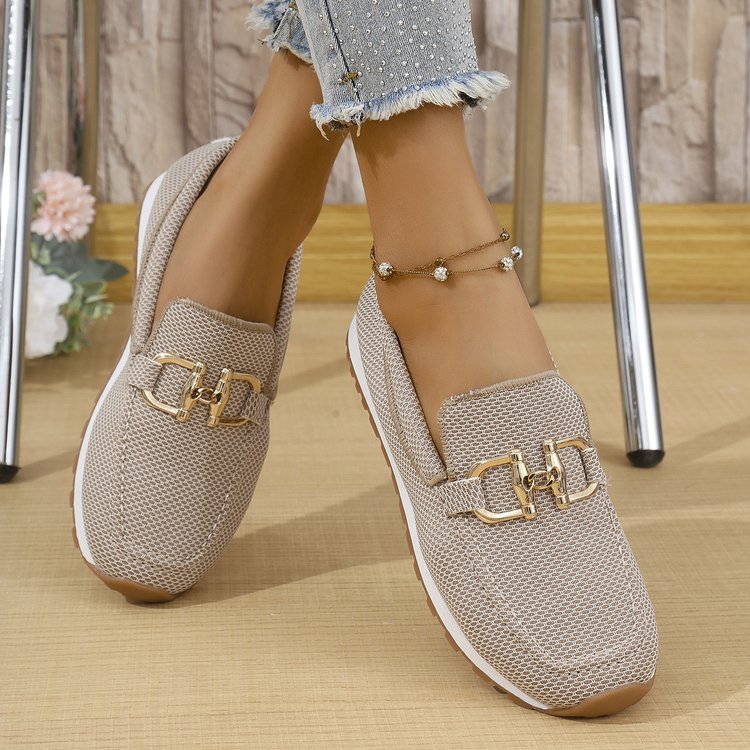 Women's All-match Casual Solid Color Flat Simple Sneaker / Sneakers basse semplici da donna, versatili e casual, in tinta unita. - FRAMOShopcalzature donna FRAMOShopKhaki36CJYD243594425YB