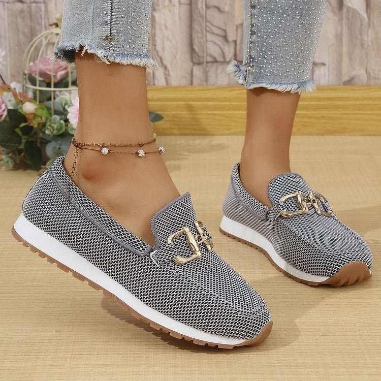 Women's All-match Casual Solid Color Flat Simple Sneaker / Sneakers basse semplici da donna, versatili e casual, in tinta unita. - FRAMOShopcalzature donna FRAMOShopBlack36CJYD243594409IR
