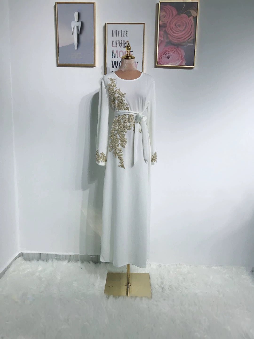 Womens Evening Gown Embroidered Dress abito da sera donna ricamato - FRAMOShopAbbigliamento donna FRAMOShopWhite2XLCJLY297621005EV
