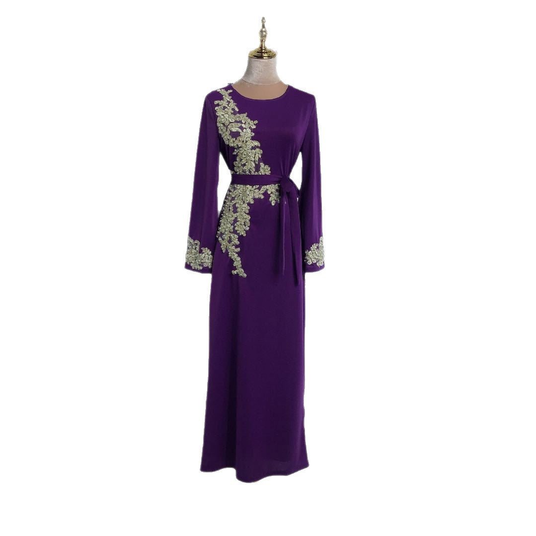 Womens Evening Gown Embroidered Dress abito da sera donna ricamato - FRAMOShopAbbigliamento donna FRAMOShopPurple2XLCJLY297621010JQ